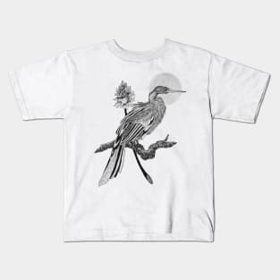 African darter bird Kids T-Shirt